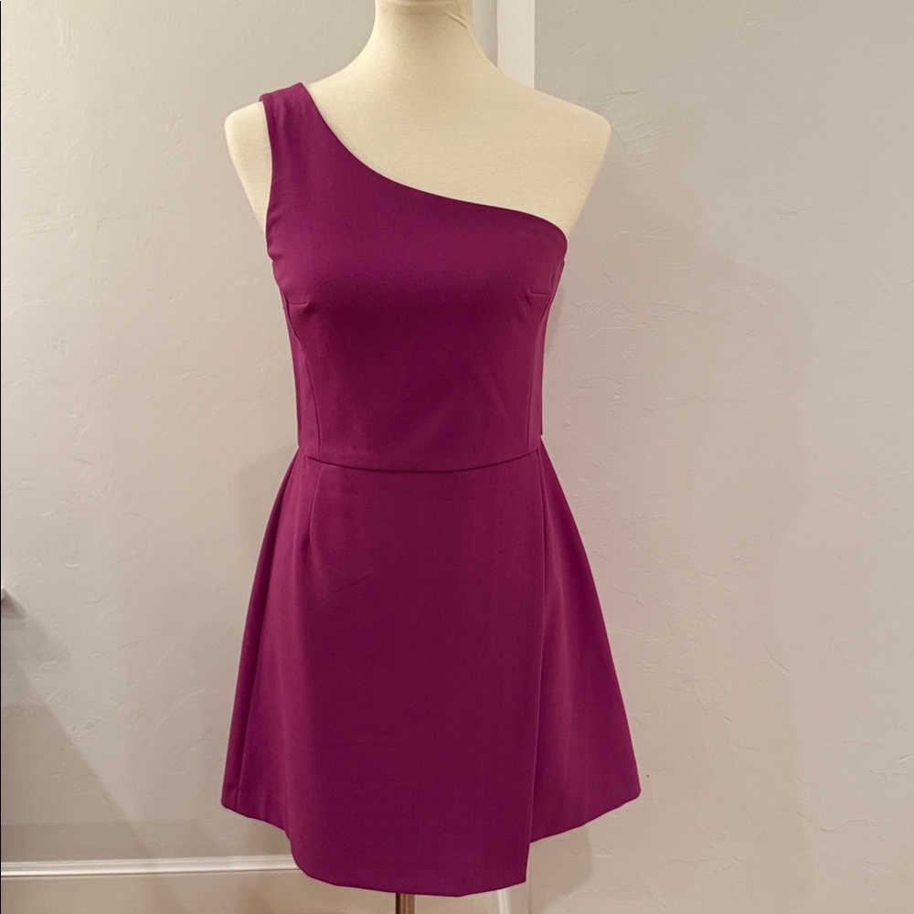 French connection one Shoulder Magenta Dress